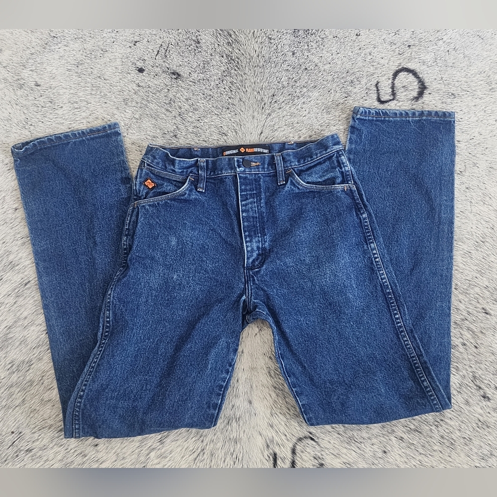 SOLD!!!Wrangler 13 Original FR Men’s Blue Denim Jeans - Picture 1 of 7